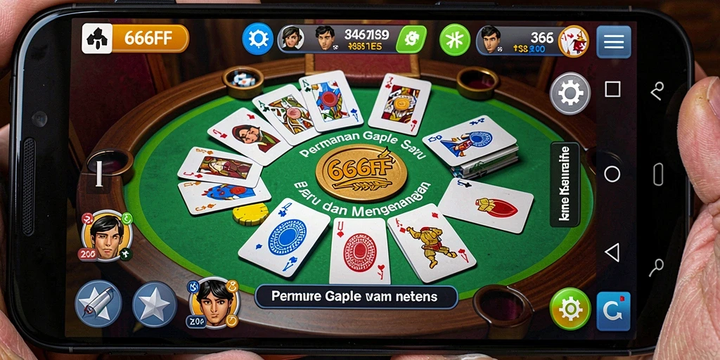 Tampilan gameplay seru dalam aplikasi Gaple 666FF.