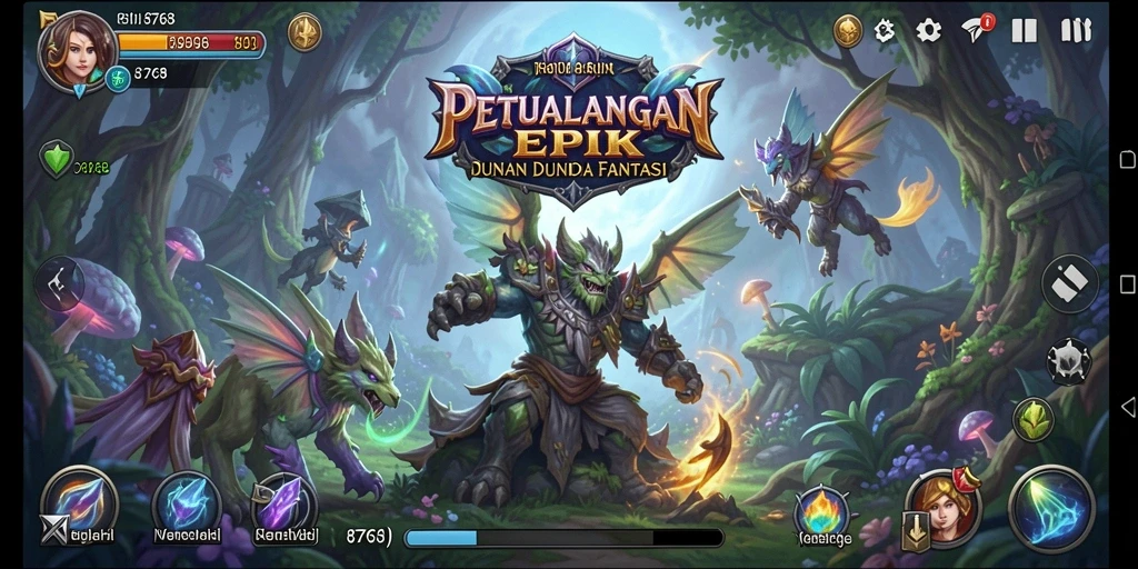 Gameplay menarik RPG di dunia fantasi yang luas.