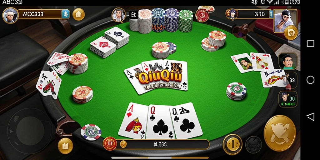 Screenshot utama ABC33 menampilkan gameplay QiuQiu yang seru.