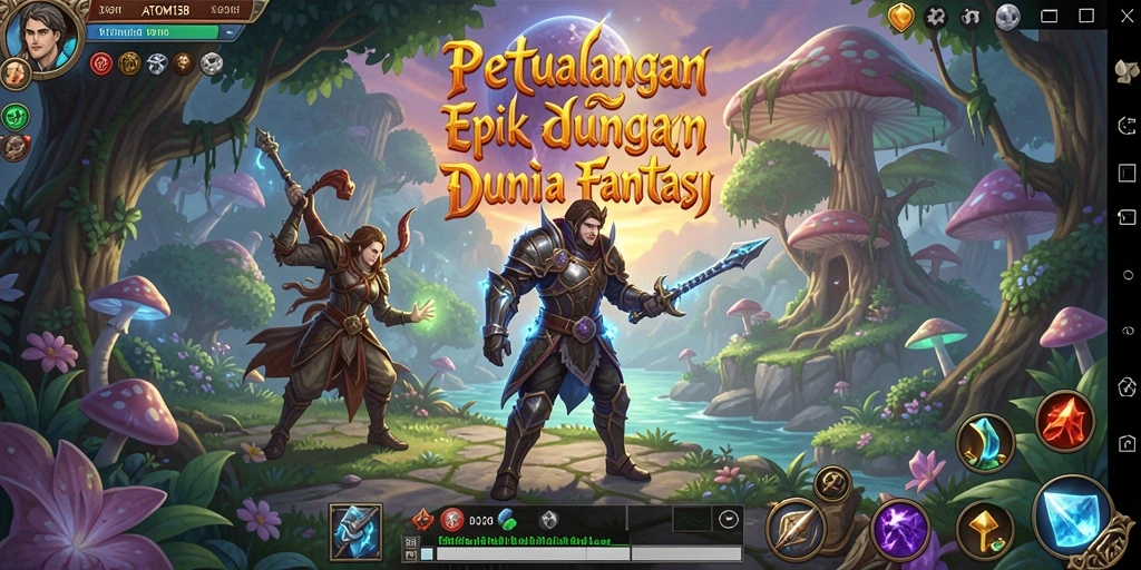 Tampilan gameplay ATOM138 yang seru dalam dunia RPG.