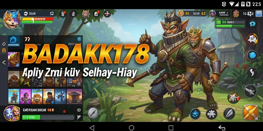Tampilan antarmuka pengguna BADAK178 yang sederhana dan fungsional.