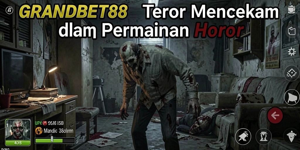 Tangkapan layar gameplay menakutkan di GRANDBET88 dengan suasana gelap.