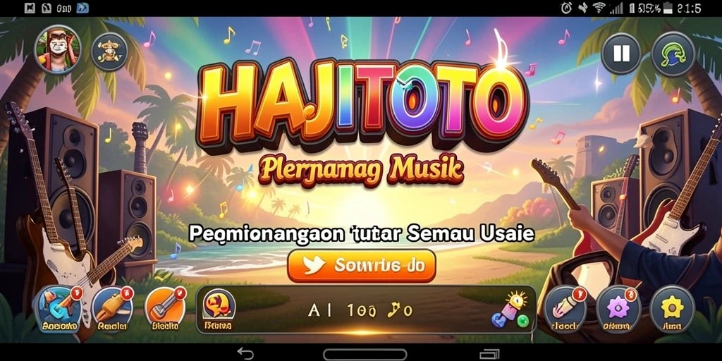 Tampilan gameplay HAJITOTO yang seru dan penuh musik.