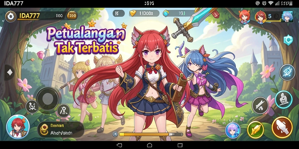Gameplay seru IDA777 dengan karakter anime yang memukau.