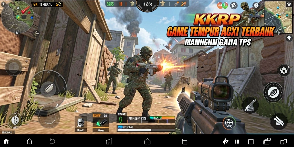 Screenshot gameplay KKRP menampilkan pertarungan seru antar pemain.