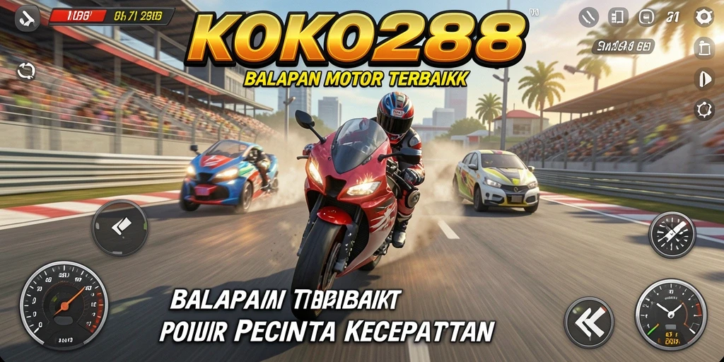 Gameplay seru balapan motor yang mendebarkan.