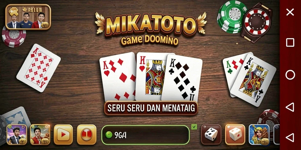 Tampilan gameplay seru dalam MIKATOTO yang menampilkan aksi domino