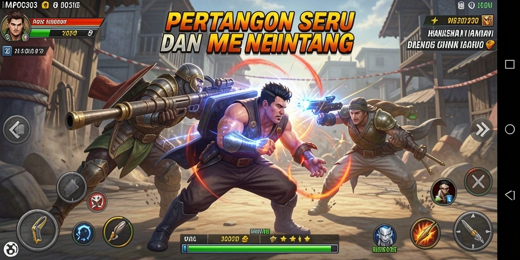 Screenshot utama MPO303 menampilkan aksi pertarungan yang intens dan menarik.