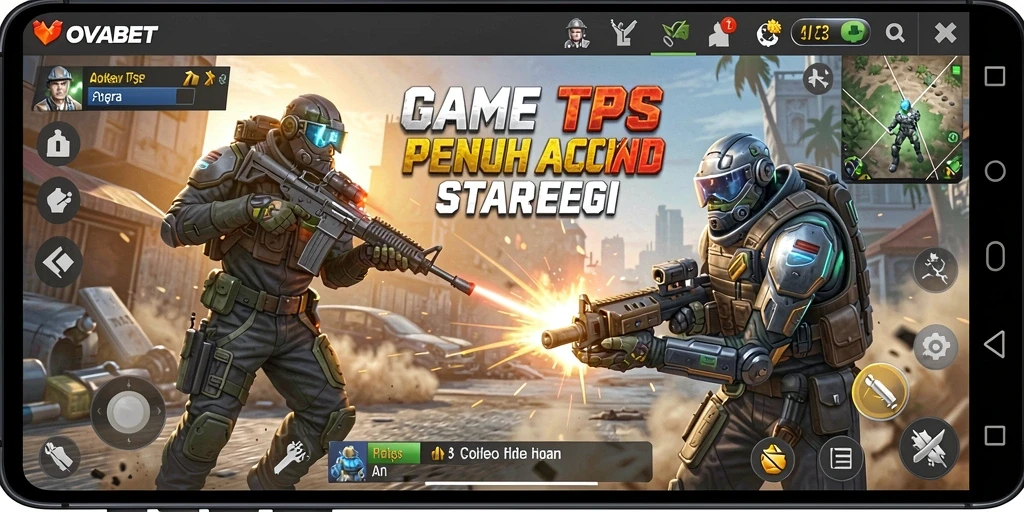 Screenshot gameplay OVABET menampilkan aksi pertempuran yang seru.