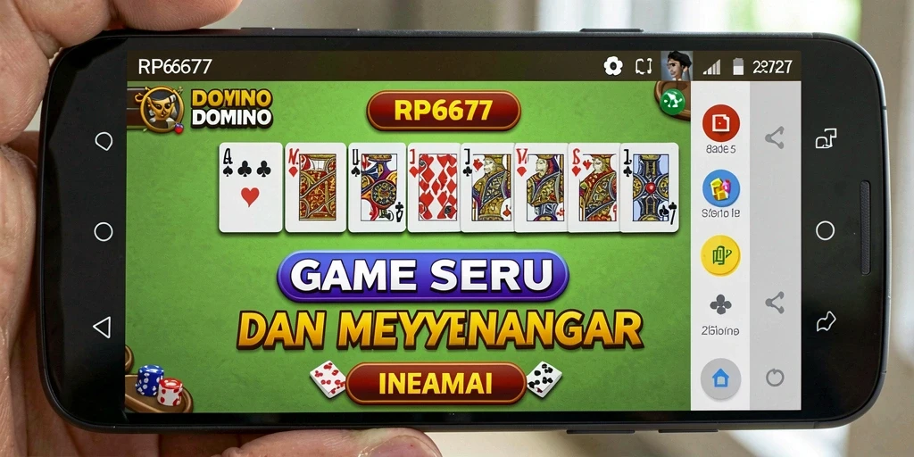 Tampilan gameplay menarik dari <strong>RP6677</strong> menunjukkan keseruan permainan Domino.