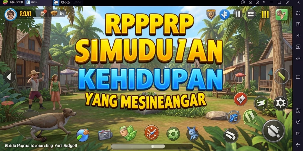 Screenshot dari gameplay RPRPRP yang menunjukkan interaksi karakter.