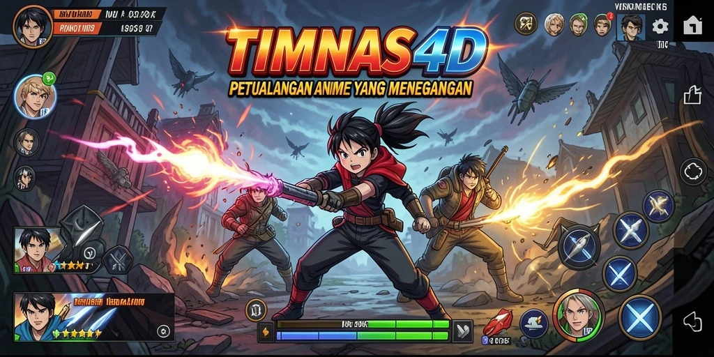 Tampilan gameplay menegangkan di dunia Anime TIMNAS4D.